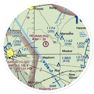 Heilman Airport (14OH) VFR Sectional Sticker (20 mile)