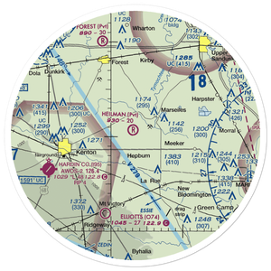Heilman Airport (14OH) VFR Sectional Sticker (30 mile)