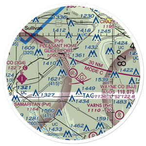 Pleasant Home Gliding Club Gliderport (14OI) VFR Sectional Sticker (20 mile)