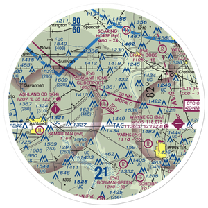 Pleasant Home Gliding Club Gliderport (14OI) VFR Sectional Sticker (30 mile)