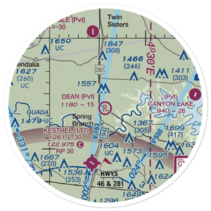 Dean Ranch Airport (14TA) VFR Sectional Sticker (20 mile)