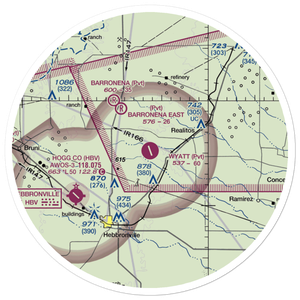 O S Wyatt Airport (14TS) VFR Sectional Sticker (30 mile)