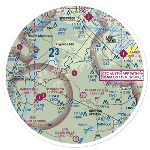 Keyes Ranch Airport (14TX) VFR Sectional Sticker (30 mile)