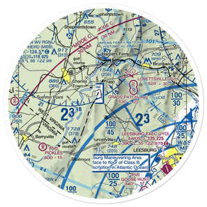 Krens Farm Airport (14VA) VFR Sectional Sticker (30 mile)