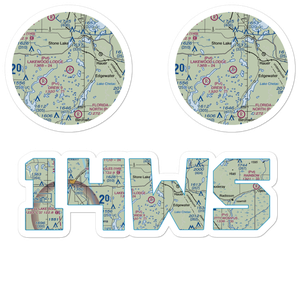 Lakewood Lodge Airport (14WS) VFR Sectional Sticker Pack