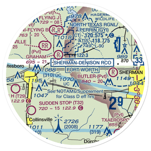 Sherman (Frog Pond) Airport (14XA) VFR Sectional Sticker (20 mile)