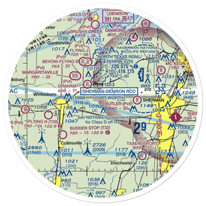 Sherman (Frog Pond) Airport (14XA) VFR Sectional Sticker (30 mile)