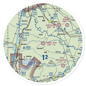 Isbell Ranch Airport (14XS) VFR Sectional Sticker (30 mile)