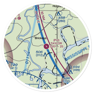 Taylor Airport (15AR) VFR Sectional Sticker (20 mile)