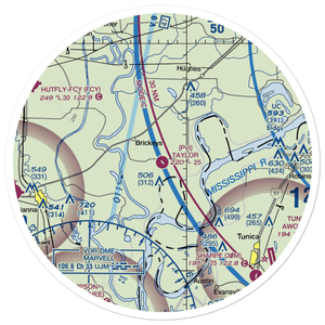Taylor Airport (15AR) VFR Sectional Sticker (30 mile)