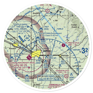 Hunt Farms Airport (15CL) VFR Sectional Sticker (30 mile)