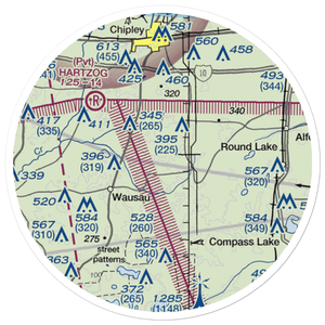 Orange Hill Airport (15FD) VFR Sectional Sticker (20 mile)