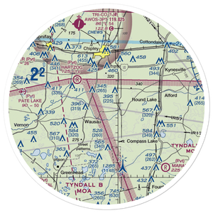 Orange Hill Airport (15FD) VFR Sectional Sticker (30 mile)