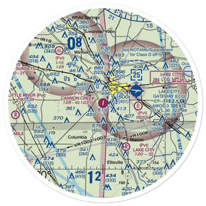 Cannon Creek Airpark (15FL) VFR Sectional Sticker (30 mile)
