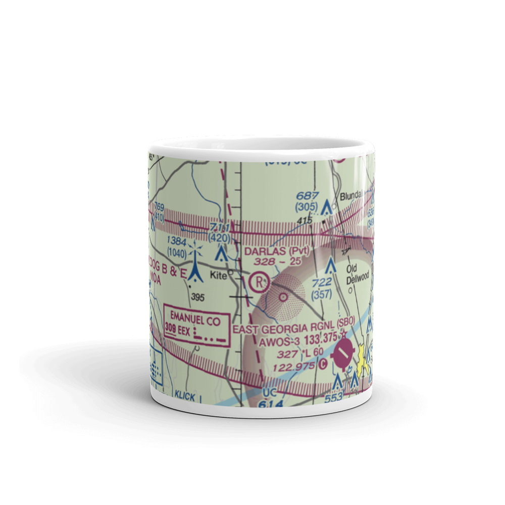 Darla's Airport (15GA) VFR Sectional  Mug 