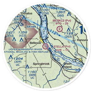 Stella Airport (15IA) VFR Sectional Sticker (20 mile)