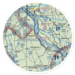 Stella Airport (15IA) VFR Sectional Sticker (30 mile)