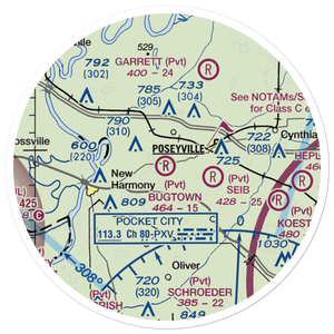 Bugtown Airport (15IN) VFR Sectional Sticker (20 mile)