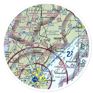 Eagle Field (15ME) VFR Sectional Sticker (30 mile)