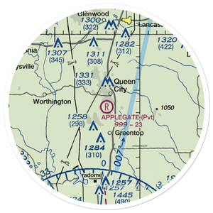 Applegate Airport (15MO) VFR Sectional Sticker (20 mile)