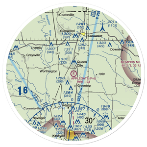 Applegate Airport (15MO) VFR Sectional Sticker (30 mile)