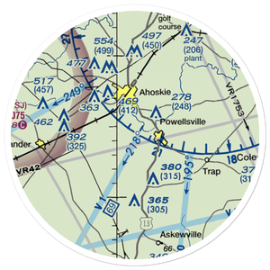 Dragonfly Field (15NC) VFR Sectional Sticker (20 mile)