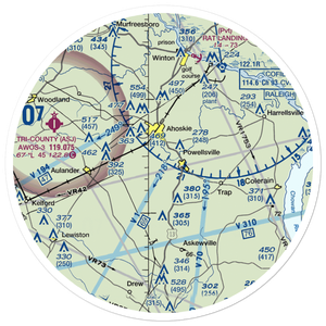 Dragonfly Field (15NC) VFR Sectional Sticker (30 mile)