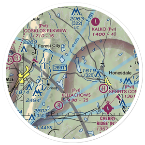 Cavage Personal Use Airport (15PA) VFR Sectional Sticker (20 mile)