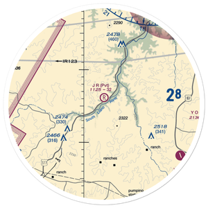 J R Ranch Airport (15TA) VFR Sectional Sticker (30 mile)