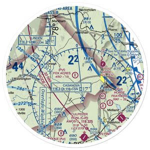 Fox Acres Airport (15VA) VFR Sectional Sticker (30 mile)