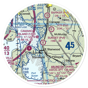 Sunset Airport (15WA) VFR Sectional Sticker (20 mile)
