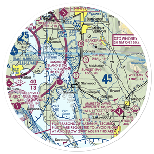 Sunset Airport (15WA) VFR Sectional Sticker (30 mile)