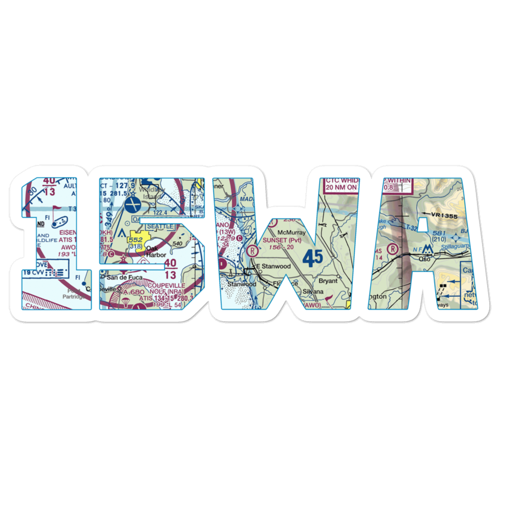 Sunset Airport (15WA) VFR Sectional Sticker 