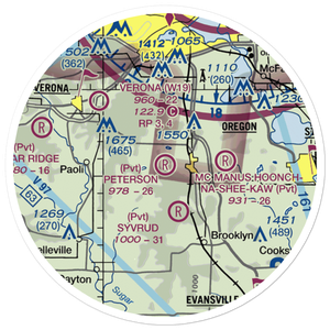 Peterson Field (15WI) VFR Sectional Sticker (20 mile)
