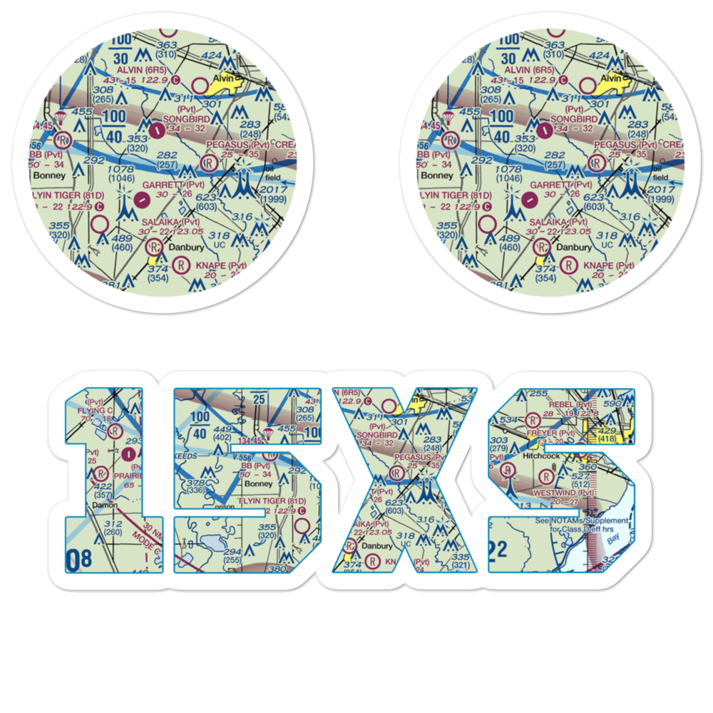 Toy Airpark (15XS) VFR Sectional Sticker Pack 