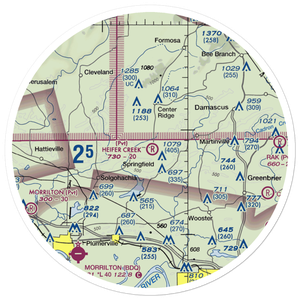 Heifer Creek Ranch Airport (16AR) VFR Sectional Sticker (30 mile)