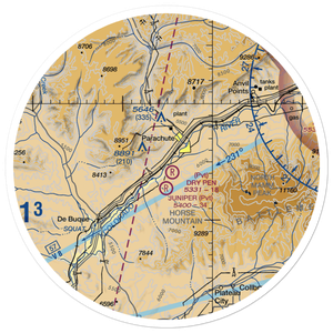 Dry Pen Airport (16CO) VFR Sectional Sticker (30 mile)