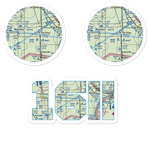 Harrington Field (16II) VFR Sectional Sticker Pack