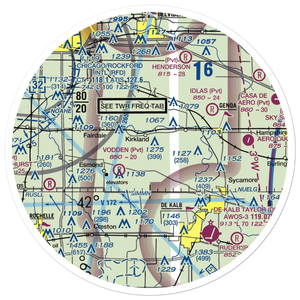 Harold Bunger Airport (16IL) VFR Sectional Sticker (30 mile)