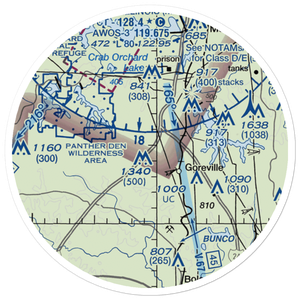 Kellums Airport (16IS) VFR Sectional Sticker (20 mile)