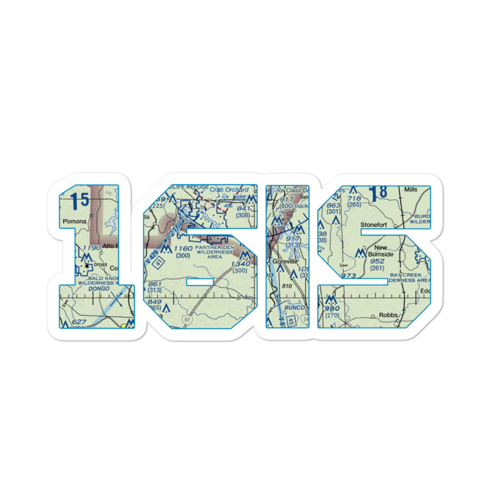 Kellums Airport (16IS) VFR Sectional Sticker 
