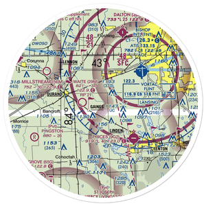 Barnstormers 5 Airport (16MI) VFR Sectional Sticker (30 mile)