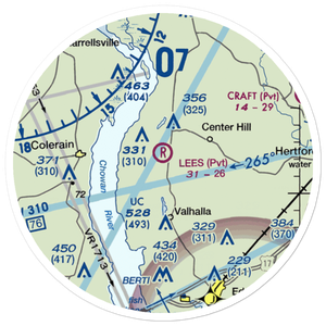 Lee's Airport (16NC) VFR Sectional Sticker (20 mile)