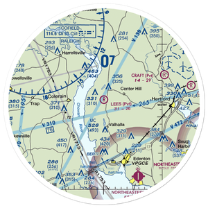 Lee's Airport (16NC) VFR Sectional Sticker (30 mile)