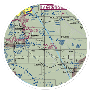 Korver Airport (16NE) VFR Sectional Sticker (30 mile)