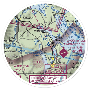 Bossey's Seaplane Base (16NH) VFR Sectional Sticker (20 mile)