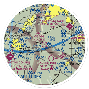 Gregg Airport (16PA) VFR Sectional Sticker (20 mile)