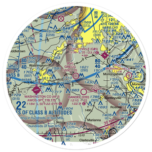 Gregg Airport (16PA) VFR Sectional Sticker (30 mile)