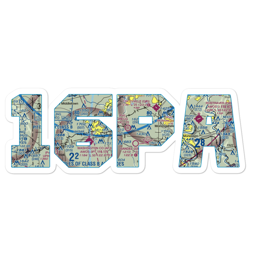 Gregg Airport (16PA) VFR Sectional Sticker 