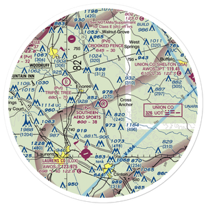 Southern Aero Sports Airport (16SC) VFR Sectional Sticker (30 mile)